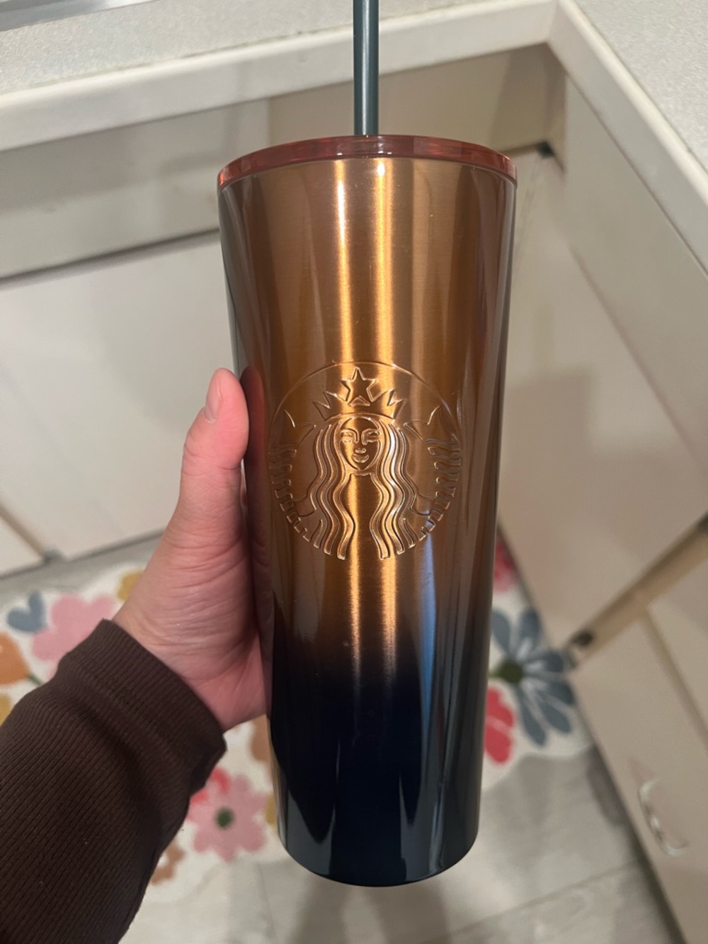 Starbucks Ombre Copper to Black Stainless Tumbler